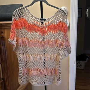 Venus Crocheted  Top Women’s S-L Cream and Pink